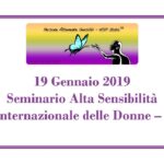19 Gennaio 2019 - Seminario di base sull’Alta Sensibilità a Roma